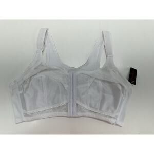 Dynashape Intime Womens Bra Size 40D White Front Clasp 96226 NWTs
